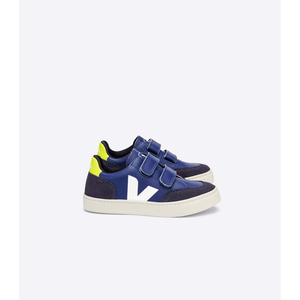 Veja V-12 CHROMEFREE Schoenen Kinderen Blauw | BE 746XYU